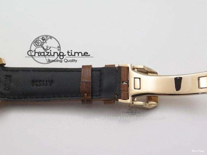 MIROTIME 0131 Youthful Pilot Chrono RG 3878 Gray Dial on Light Brown Leather Strap A 7394